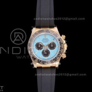 2025 Daytona 126518 QF 1:1 Best Edition Turquoise Dial on Oyster-flex Strap QF4131 V10 (Gain Weight)