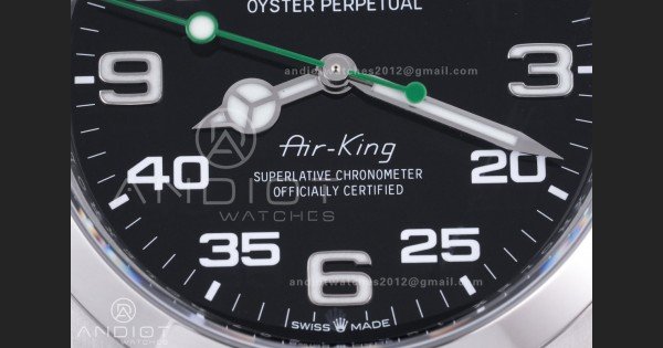 Air-King 126900 VSF 1:1 Best Edition 904L Steel Black Dial on SS Bracelet VS3230 - Image 5