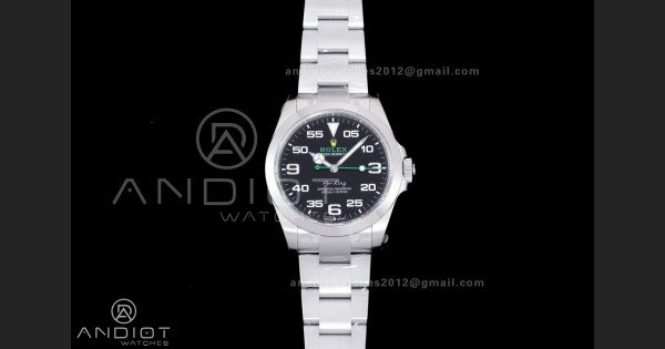 Air-King 126900 VSF 1:1 Best Edition 904L Steel Black Dial on SS Bracelet VS3230