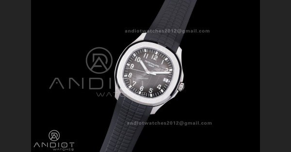 Aquanaut 5167 SS DDF 1:1 Best Edition Gray Dial on Black Rubber Strap DD324 Super Clone - Image 2