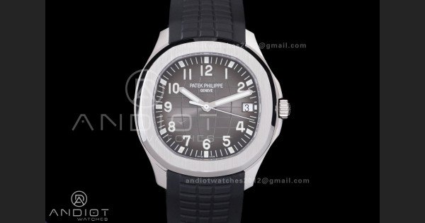 Aquanaut 5167 SS DDF 1:1 Best Edition Gray Dial on Black Rubber Strap DD324 Super Clone - Image 3