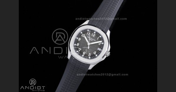 Aquanaut 5167 SS DDF 1:1 Best Edition Gray Dial on Black Rubber Strap DD330 Super Clone - Image 2