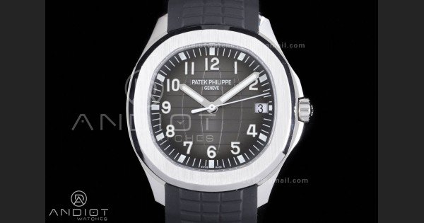 Aquanaut 5167 SS DDF 1:1 Best Edition Gray Dial on Black Rubber Strap DD330 Super Clone - Image 3