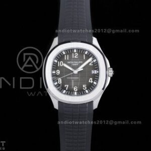 Aquanaut 5167 SS DDF 1:1 Best Edition Gray Dial on Black Rubber Strap DD330 Super Clone