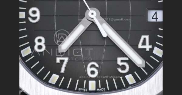 Aquanaut 5167 SS DDF 1:1 Best Edition Gray Dial on Black Rubber Strap DD330 Super Clone - Image 5