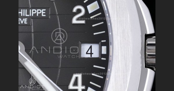 Aquanaut 5167 SS DDF 1:1 Best Edition Gray Dial on Black Rubber Strap DD330 Super Clone - Image 6