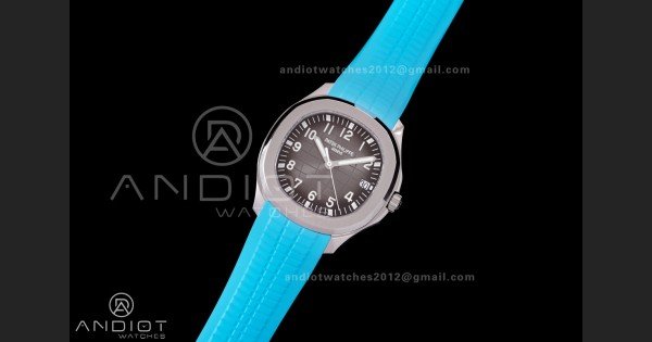 Aquanaut 5167 SS DDF 1:1 Best Edition Gray Dial on Blue Rubber Strap DD324 Super Clone - Image 2