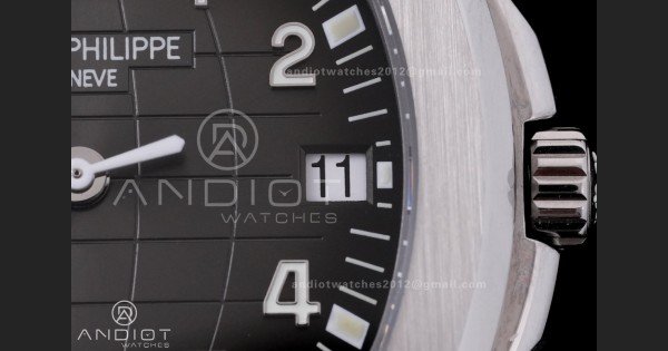 Aquanaut 5167 SS DDF 1:1 Best Edition Gray Dial on Blue Rubber Strap DD324 Super Clone - Image 6
