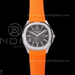 Aquanaut 5167 SS DDF 1:1 Best Edition Gray Dial on Orange Rubber Strap DD324 Super Clone