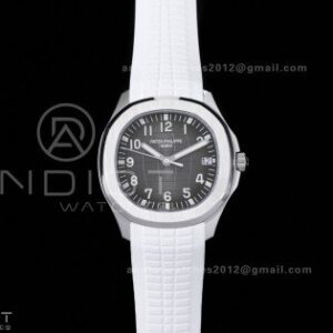 Aquanaut 5167 SS DDF 1:1 Best Edition Gray Dial on White Rubber Strap DD330 Super Clone