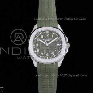 Aquanaut 5168G 42mm SS DDF 1:1 Best Edition Green Dial on Green Rubber Strap DD330 Super Clone (122g Weighted)