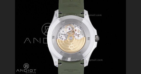 Aquanaut 5168G 42mm SS DDF 1:1 Best Edition Green Dial on Green Rubber Strap DD330 Super Clone (122g Weighted) - Image 7