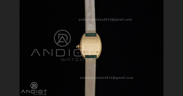 Baignoire Watch YG AF 1:1 Best Edition White Dial Diamonds Bezel on Green Strap RONDA Quartz - Image 7