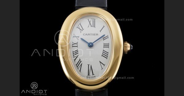 Baignoire Watch YG AF 1:1 Best Edition White Dial on Black Strap RONDA Quartz - Image 3