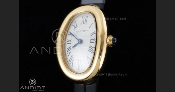 Baignoire Watch YG AF 1:1 Best Edition White Dial on Black Strap RONDA Quartz - Image 6