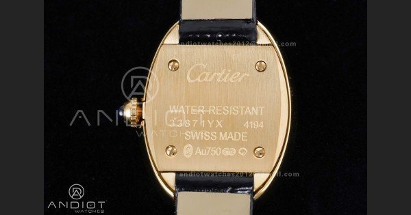 Baignoire Watch YG AF 1:1 Best Edition White Dial on Black Strap RONDA Quartz - Image 8