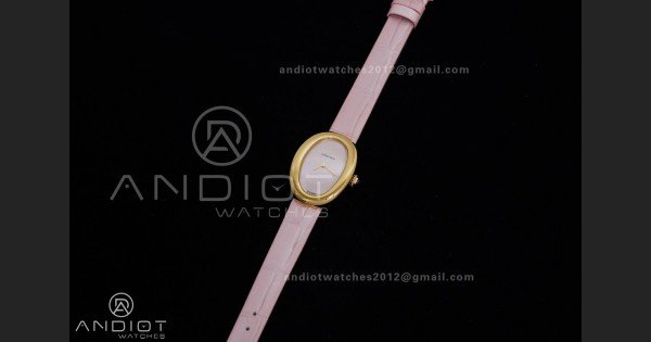 Baignoire Watch YG AF 1:1 Best Edition White Dial on Pink Strap RONDA Quartz - Image 2