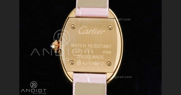 Baignoire Watch YG AF 1:1 Best Edition White Dial on Pink Strap RONDA Quartz - Image 8