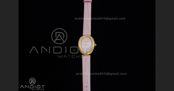Baignoire Watch YG AF 1:1 Best Edition White Dial on Pink Strap RONDA Quartz