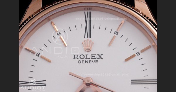 Cellini 50505 RG KZF 1:1 Best Edition White Dial Roma Markers on Brown Leather Strap SA3132 - Image 4