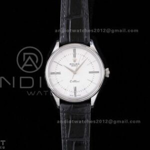 Cellini 50509 SS KZF 1:1 Best Edition White Dial Roma Markers on Black Leather Strap SA3132
