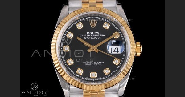 DateJust 36 126233 VSF 1:1 Best Edition 904L Steel Black Dial Diamonds Markers on Jubilee VS3235 - Image 3