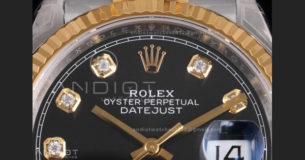 DateJust 36 126233 VSF 1:1 Best Edition 904L Steel Black Dial Diamonds Markers on Jubilee VS3235 - Image 4