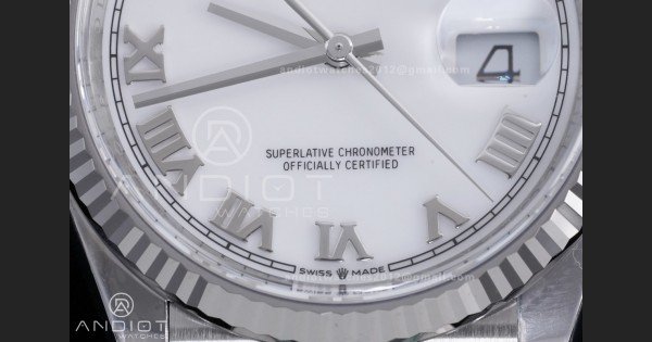 DateJust 36 126234 Clean 1:1 Best Edition 904L Steel White Roman Dial on Jubilee Bracelet SH3235 - Image 5
