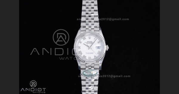DateJust 36 126234 Clean 1:1 Best Edition 904L Steel White Roman Dial on Jubilee Bracelet SH3235