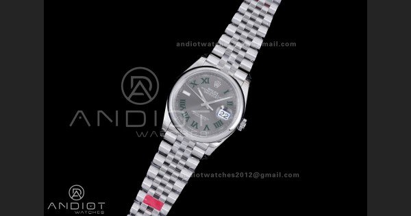 DateJust 36 SS 126200 VSF 1:1 Best Edition 904L Steel Gray Green Roman Dial on Jubilee Bracelet VS3235 - Image 2