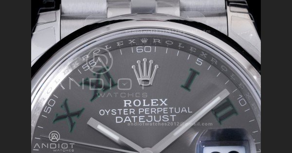 DateJust 36 SS 126200 VSF 1:1 Best Edition 904L Steel Gray Green Roman Dial on Jubilee Bracelet VS3235 - Image 4