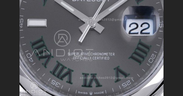 DateJust 36 SS 126200 VSF 1:1 Best Edition 904L Steel Gray Green Roman Dial on Jubilee Bracelet VS3235 - Image 5