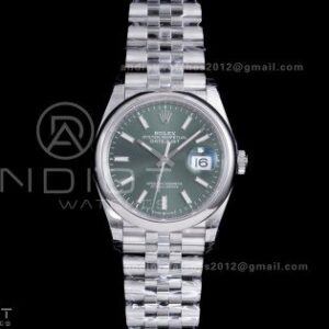 DateJust 36 SS 126200 VSF 1:1 Best Edition 904L Steel Green Dial on Jubilee Bracelet VS3235