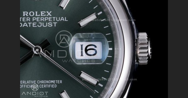 DateJust 36 SS 126200 VSF 1:1 Best Edition 904L Steel Green Dial on Jubilee Bracelet VS3235 - Image 7