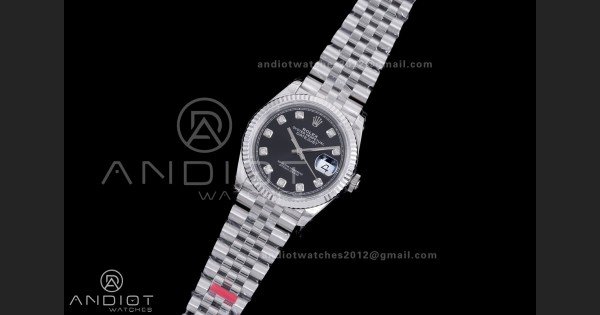 DateJust 36 SS 126234 VSF 1:1 Best Edition 904L Steel Black Diamonds Dial on Jubilee Bracelet VS3235 - Image 2