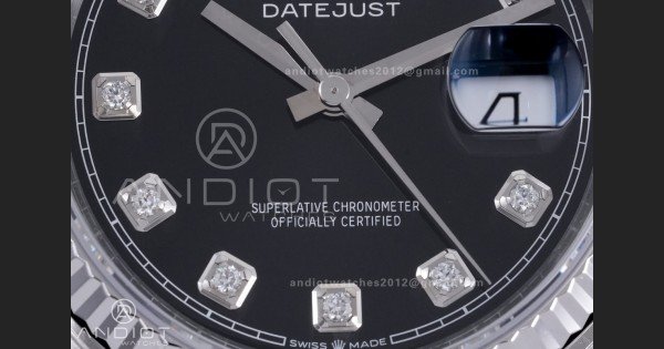 DateJust 36 SS 126234 VSF 1:1 Best Edition 904L Steel Black Diamonds Dial on Jubilee Bracelet VS3235 - Image 5
