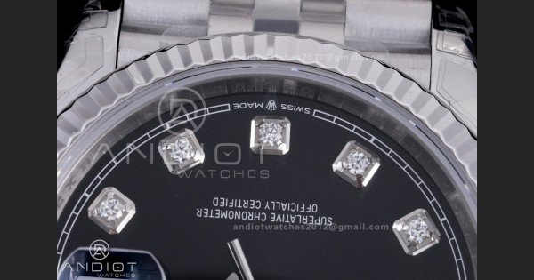 DateJust 36 SS 126234 VSF 1:1 Best Edition 904L Steel Black Diamonds Dial on Jubilee Bracelet VS3235 - Image 6