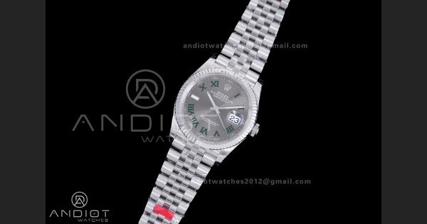 DateJust 36 SS 126234 VSF 1:1 Best Edition 904L Steel Gray Green Roman Dial on Jubilee Bracelet VS3235 - Image 2