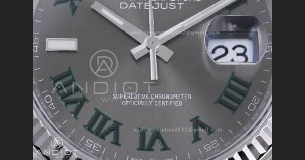 DateJust 36 SS 126234 VSF 1:1 Best Edition 904L Steel Gray Green Roman Dial on Jubilee Bracelet VS3235 - Image 5