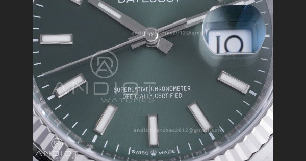 DateJust 36 SS 126234 VSF 1:1 Best Edition 904L Steel Green Dial on Jubilee Bracelet VS3235 - Image 5