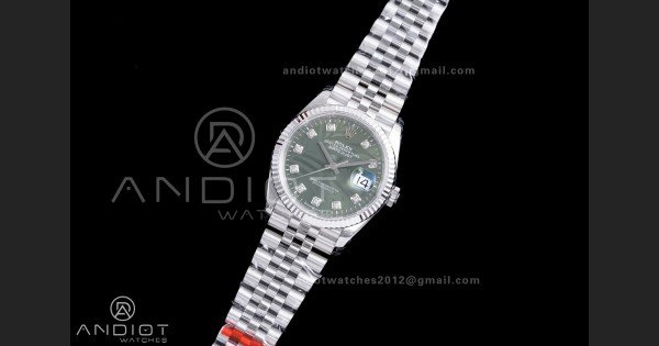 DateJust 36 SS 126234 VSF 1:1 Best Edition 904L Steel Green Leaf Dial on Jubilee Bracelet VS3235 - Image 2