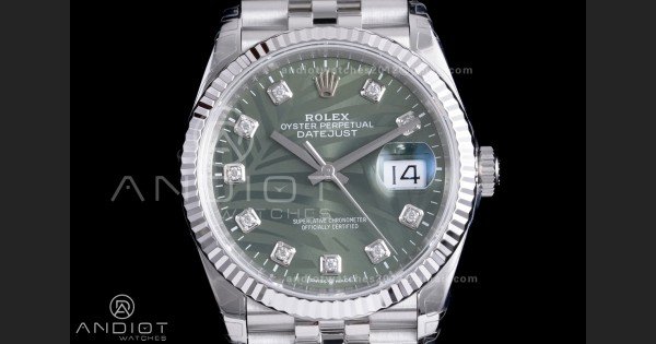 DateJust 36 SS 126234 VSF 1:1 Best Edition 904L Steel Green Leaf Dial on Jubilee Bracelet VS3235 - Image 3