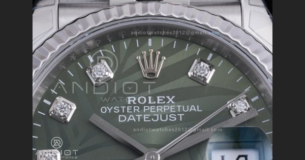 DateJust 36 SS 126234 VSF 1:1 Best Edition 904L Steel Green Leaf Dial on Jubilee Bracelet VS3235 - Image 4