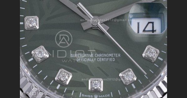 DateJust 36 SS 126234 VSF 1:1 Best Edition 904L Steel Green Leaf Dial on Jubilee Bracelet VS3235 - Image 5