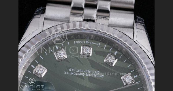 DateJust 36 SS 126234 VSF 1:1 Best Edition 904L Steel Green Leaf Dial on Jubilee Bracelet VS3235 - Image 6