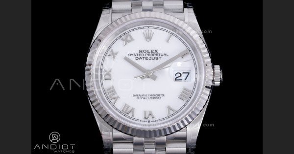 DateJust 36 SS 126234 VSF 1:1 Best Edition 904L Steel White Roman Dial on Jubilee Bracelet VS3235 - Image 3