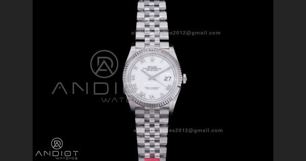 DateJust 36 SS 126234 VSF 1:1 Best Edition 904L Steel White Roman Dial on Jubilee Bracelet VS3235