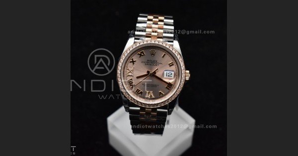 DateJust 36 SS 126281rbr VSF 1:1 Best Edition 904L Steel RG Roman Dial on Jubilee Bracelet VS3235