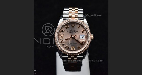 DateJust 36 SS 126281rbr VSF 1:1 Best Edition 904L Steel RG Roman Dial on Jubilee Bracelet VS3235 - Image 2