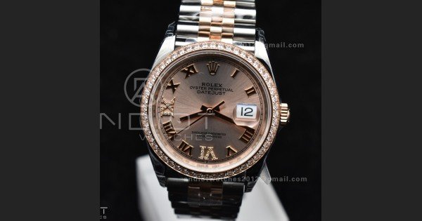 DateJust 36 SS 126281rbr VSF 1:1 Best Edition 904L Steel RG Roman Dial on Jubilee Bracelet VS3235 - Image 5